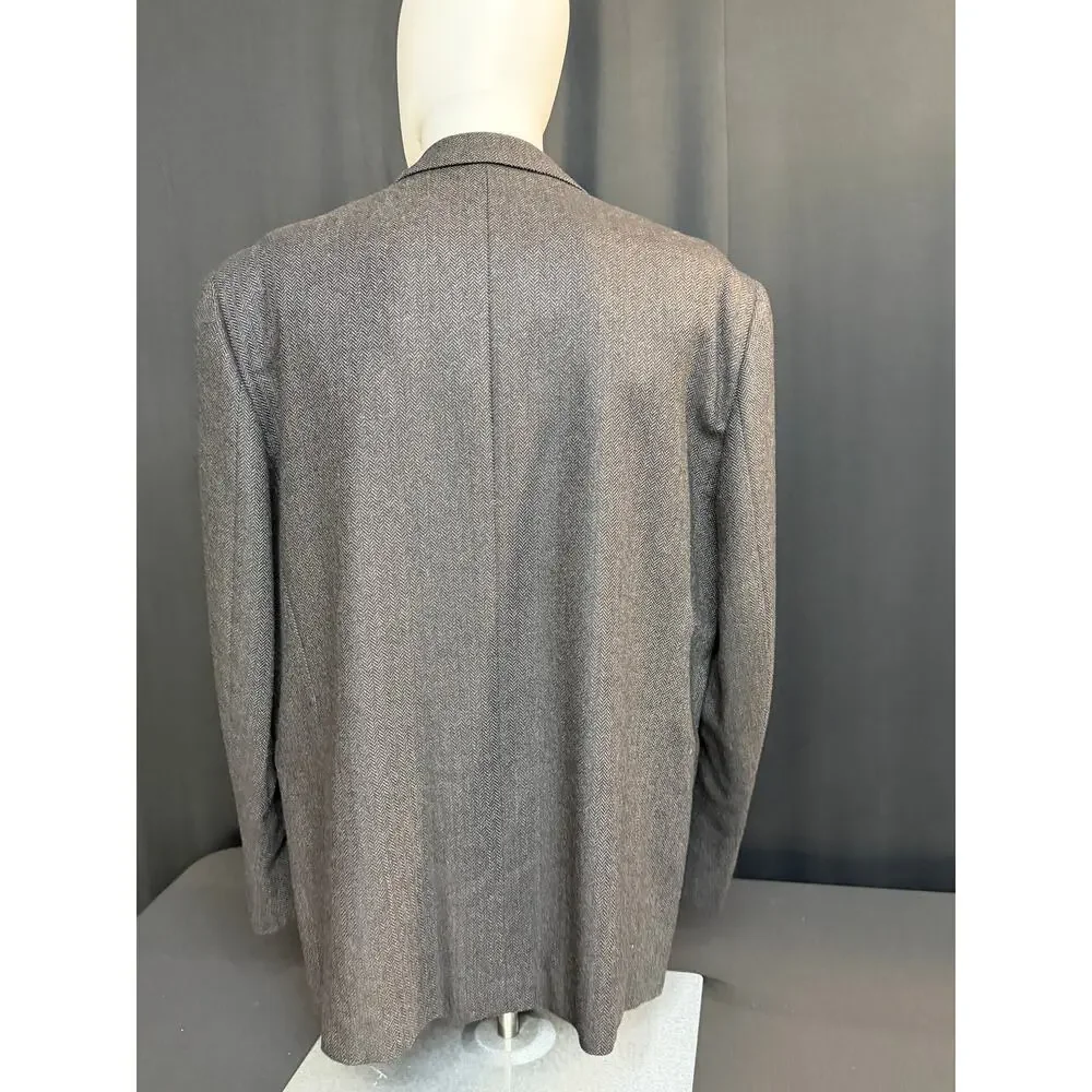 Vintage Today’s Man Sorrento 100% Cashmere Blazer 46R Italy Herringbone Luxury